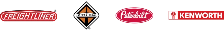 Brands we've worked with: Freightliner, International, Peterbilt, and Kenworth